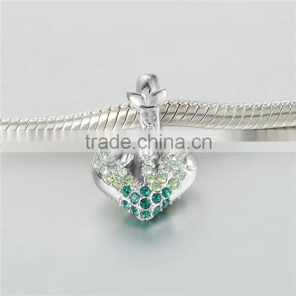 Fashionable Heart Shape Design Gemstone Charm Pendant Bracelet Jewelry photo-5