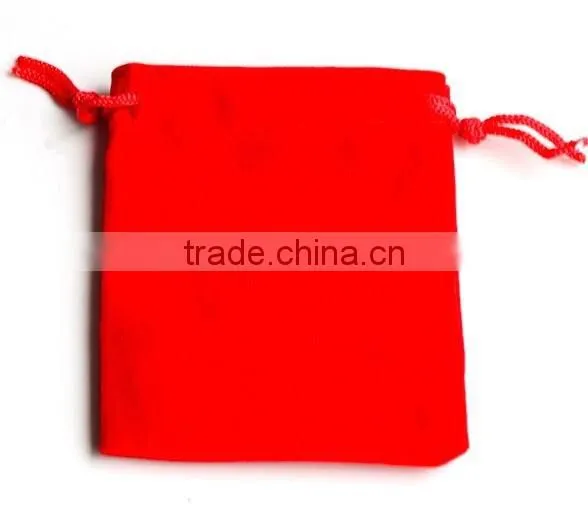 10*25cm In Stock High Quality Black Jewelry Velvet Gift Custom Velvet Jewelry Bag photo-5