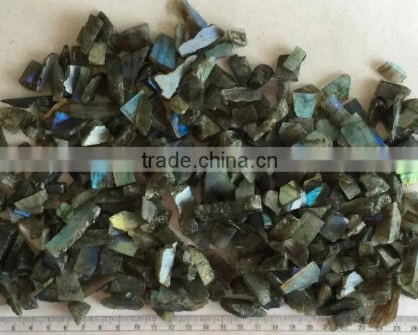 Natural Flashy Labradorite Raw Rough Sawed Slice Lot Loose Semi Precious Gemstones photo-3