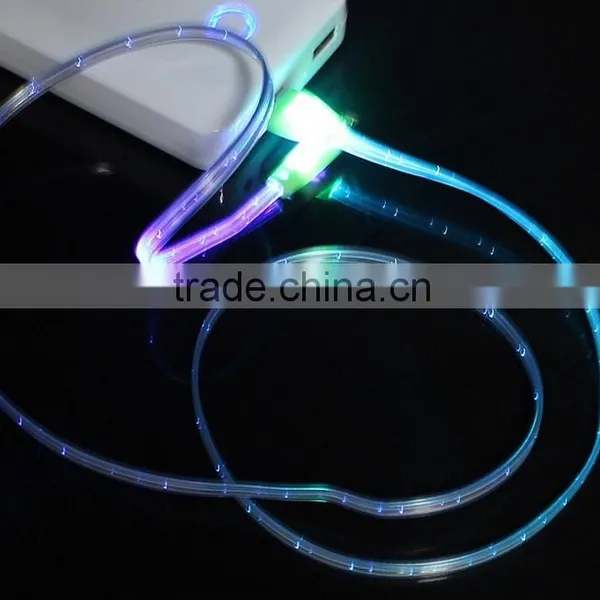 Hot Sale for Samsung Micro Usb Led Light Charger Cable Smiling Face Led Shining Cable Cord photo-3