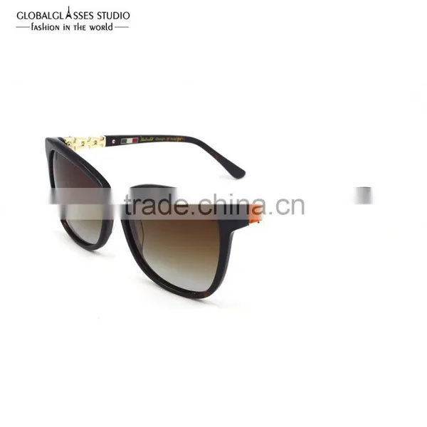 Sun Fashion Handmade Acetate Sunglasses Women Horn Rimmed Style Sunglasses With Shiny Bling Rhinestones 6602R photo-2
