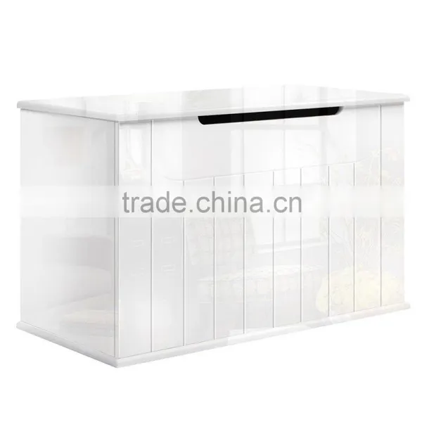 Baby Toy Box Nursery Wood Storage Organizer White