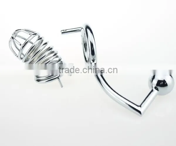 Sex Product For Men Penis Lock Ring Fittings Locking Jewelry Armoire Retractable Steel Cable Lock photo-5
