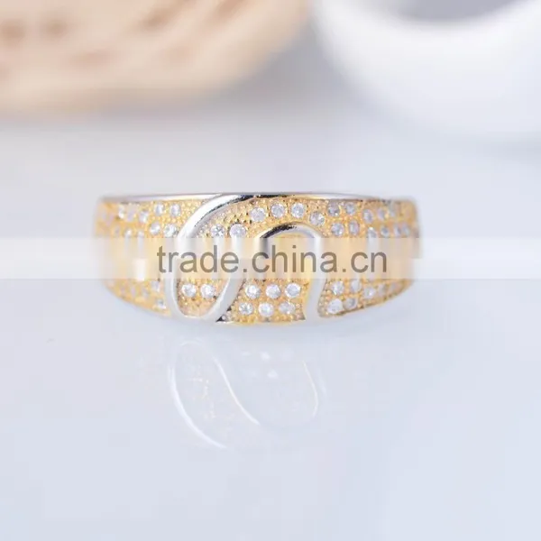 Fashion Jewellery 925 Sterling Silver Golden Letter s Finger Rings photo-4