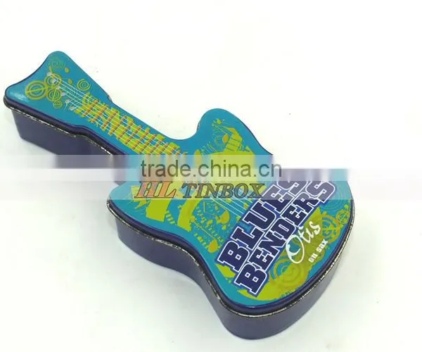 Guitar Shape High Quality Empty Candy Chocolate Tin Box photo-2