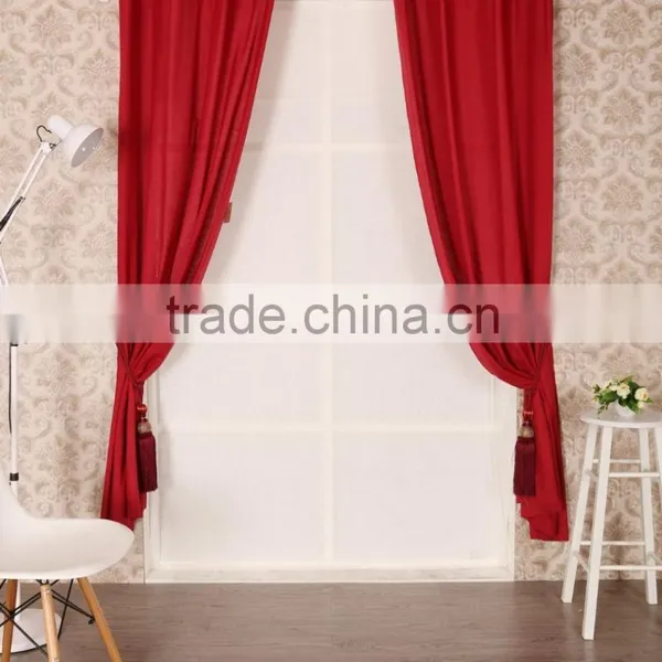 Simple Plain Linen Eyelet Curtain Drapes