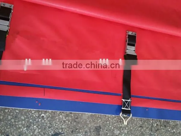 Super Quality Fire Retardant Waterproof Truck Side Curtains Tarpaulin, Durable Printed Container Side Curtain Tarpaulin photo-2