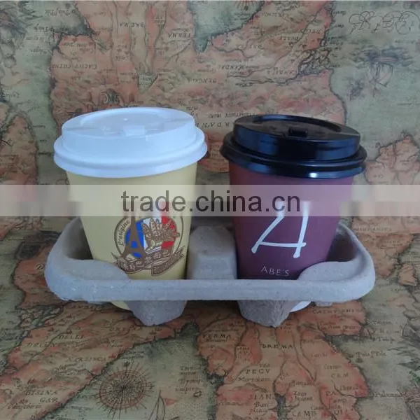 4-pack Cheap Paper Pulp Material Tray for Paper Cup photo-2