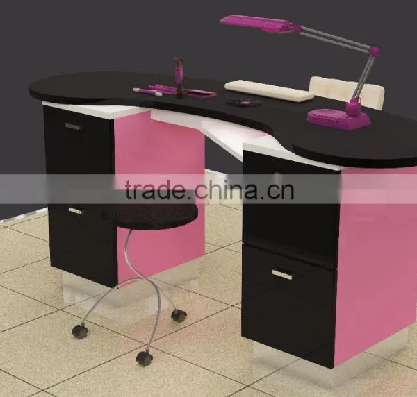 CE Certification Manicure Salon Table Nail Bar Furniture With Your Logo photo-4