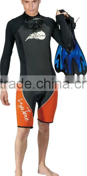 Men's Mesh Skin Rash Guard Lycra Swimming Suit L-02 photo-2