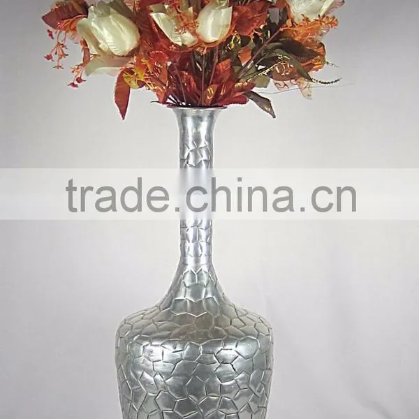 Long Vase /outdoor Metal Vases / Silver Metal Flower Vase