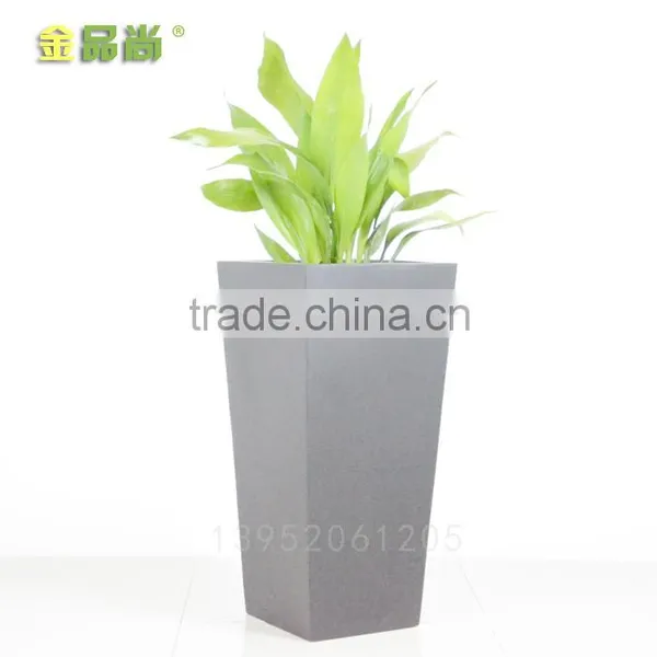 High Quality Inclined Matt Grey GRC Flower Pot