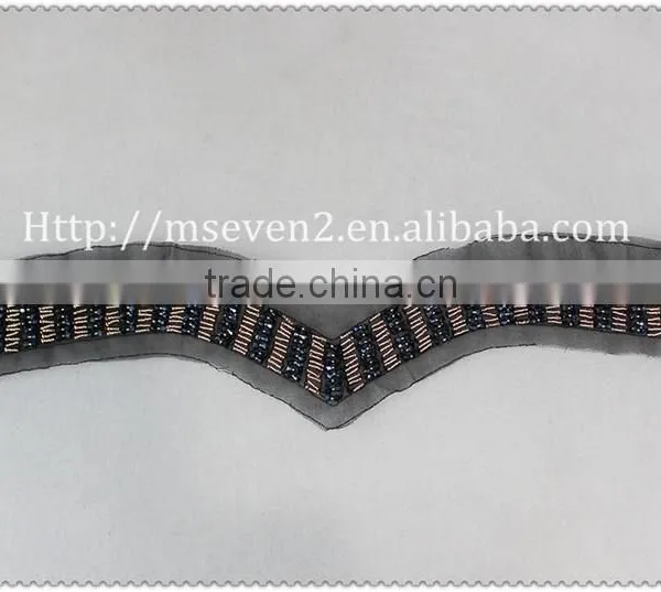 2016 New Design Navy Color Glass Bead Necklace, Champagne Beads Collar, Multi Layer Bead Necklace for Garment photo-6