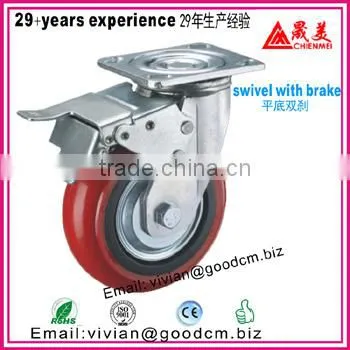 High Temperature 150mm Swivel Locking Cast Iron Industrial Caster Wheel photo-4