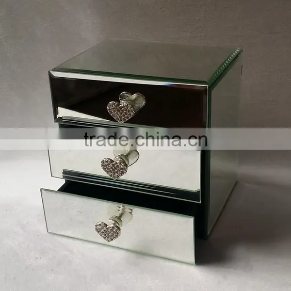 Fancy 3 Tiers Mirrored Jewelry Box photo-2