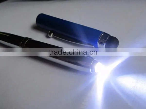 Custom Logo Laser Engrave Copper Stylus Pen With LED Flashlight ,3 1 in Touch Screen Stylus Pen photo-3