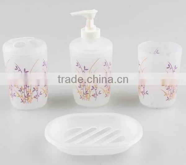Purple Baroomth Set Shower Curtain/ Bath Math, 7pcs Bathroom Accessories Set, Bat Set Gift, Plastic Bathroom Set Accessories photo-3