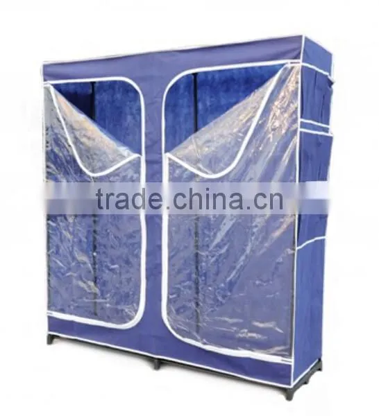 Store More Non Woven Fabric Closet Wardrobe With Both Side Pockets photo-2