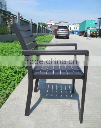 Grey Plastic Wood Arm Chair Cheap Outdoor Chairs photo-6