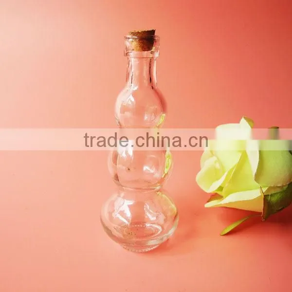 Mini Long Cut Flower Glass Container With Wooden Cover photo-2