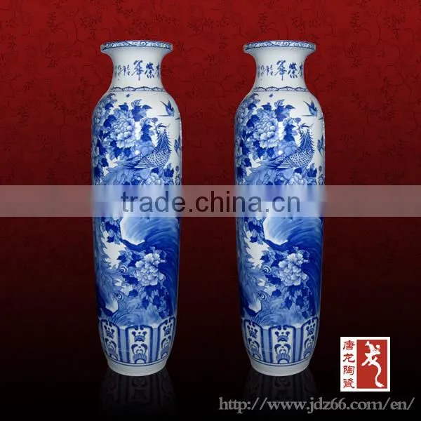 Modern Chinese Large Ceramic Floor Vase for Home Decoration photo-3