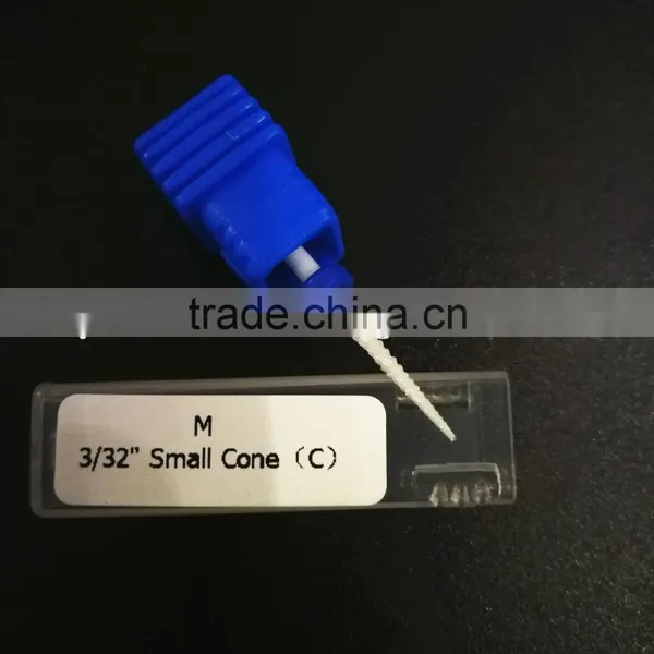 Medium Type Small Cone Head Diameter 2.0MM Polishing Drill Nail Ceramic Drill Bit photo-2