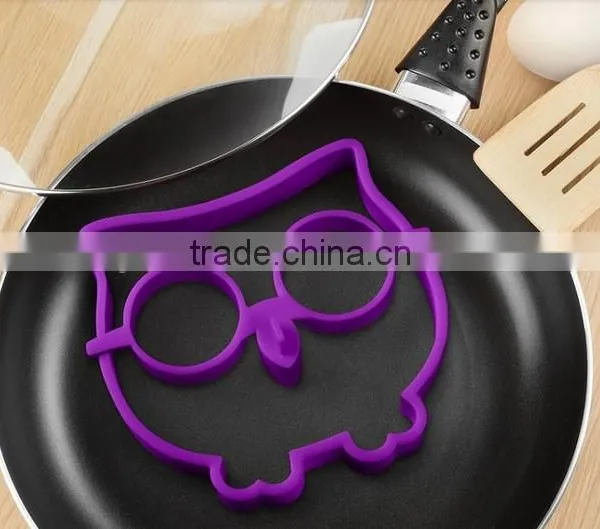 Unique Silicone Egg Cook Ring Owl Shaped Fried Egg Molds Pancake Maker photo-4