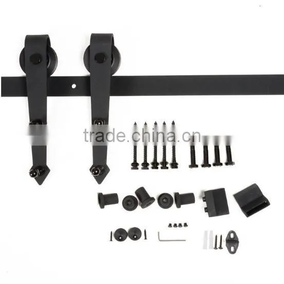 Antique Barn Door Hardware Horseshoe Sliding Door Hangers Track Roller Wheels photo-2