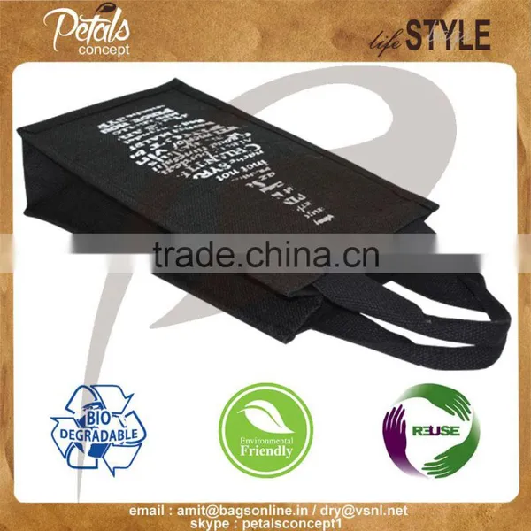 Jute Bottle Bag for Wine photo-2