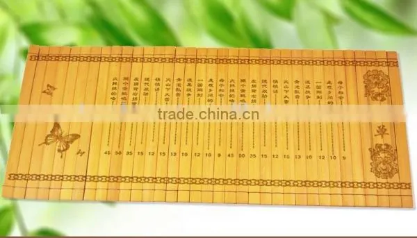 Laser Bamboo Wood Tea Menu photo-2