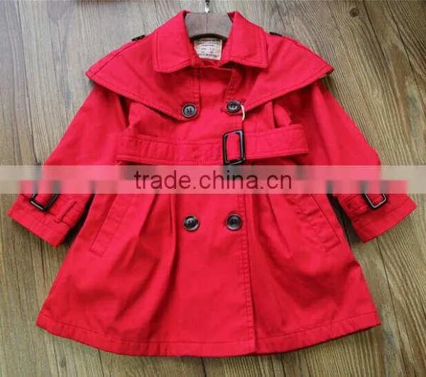 Fall Boutique Girl Clothing Unique Baby Girl Names Classic Double-breasted Fashion Casual Windbreaker Jacket photo-4