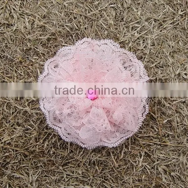 2015 Exquisite Workmanship Non-fading Wholesale Fancy Chiffon Lace Flowers photo-5