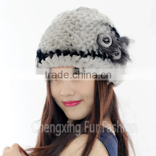 CX-C-246E 2016 Russian Fashion Rex Rabbit Fur Winter Hat photo-6