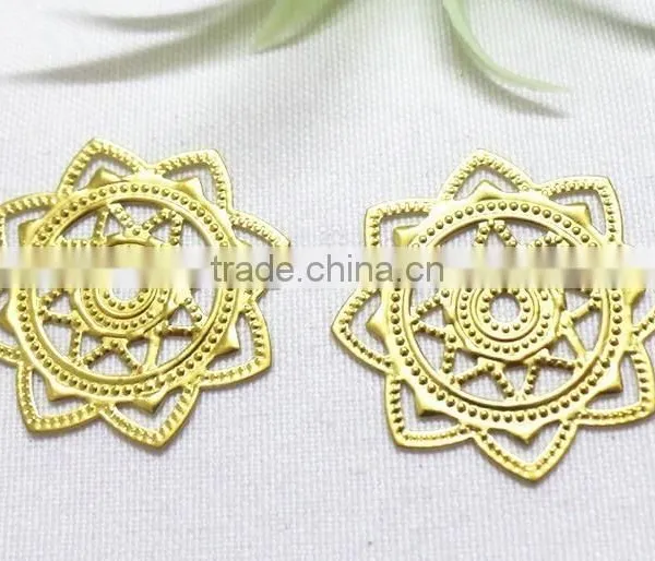 DIY Hollow Heart Charm Jewelry Accessories Brass Heart Charm Shoe Bag Hair Accessories photo-3