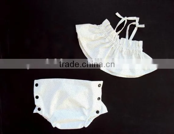 Baby Swimwear Blue Yellow and Aqua Stitching 2 Piece Suit Girl Swimsuit photo-6