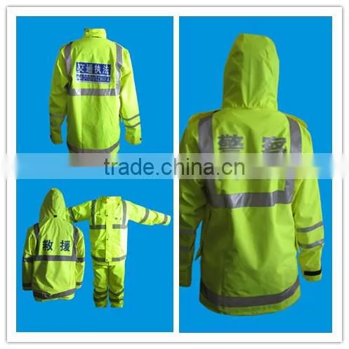 Factory Produce Multi-Language Sites Occupational Safety Officer Reflective Tapes Long Coat photo-2