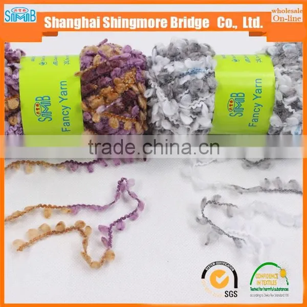 China Fancy Knitting Yarn Factory Supply 100% Polyester Loop Yarn for Knitting Scarf With Oeko Tex Standard Quality photo-4