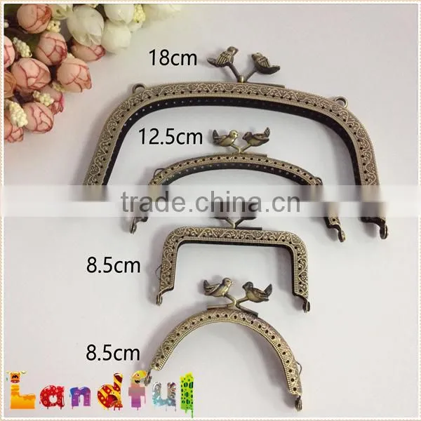 Vintage Bird Closure DIY Clutch With Sewing Holes Bag Frame Coin Purse Frame photo-6