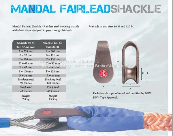 Mandal Fairlead Shackle for Marine Mooring photo-2