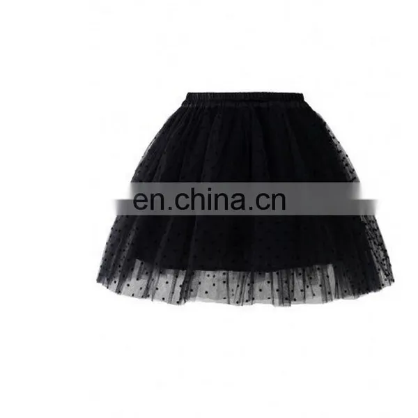 Polka Dots Tulle Skirt in Black photo-2