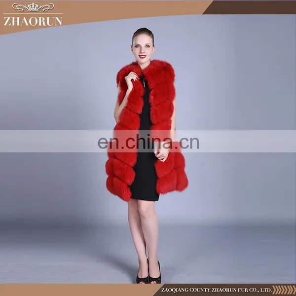 Buy Wholesale From China 1 Kg Red Fox Fur Vest Plus Size Furs Coats photo-2