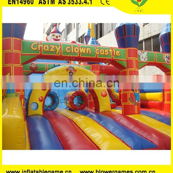 Newest Funny Clown Inflatable Castle Dry Slide for Kids and Adults photo-5