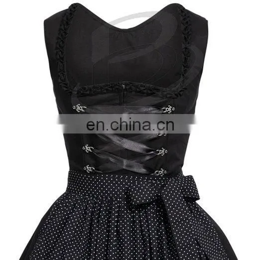 Black Classical Dirndl Trachten German Oktoberfest Bavarian Traditional Dirndl For Women (Traditional Bavaria Dirndls) photo-2