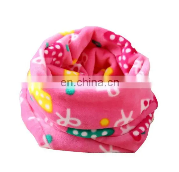 Wholesale Cartoon Printed Children Neckwear Loop Scarf Polar Fleece Scarf photo-6