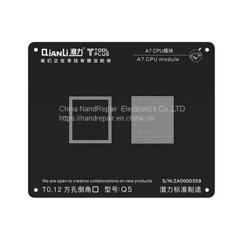 Qianli Square Hole Iblack Stencil CPU Reballing Module для A7 A8 A9 A10 A11