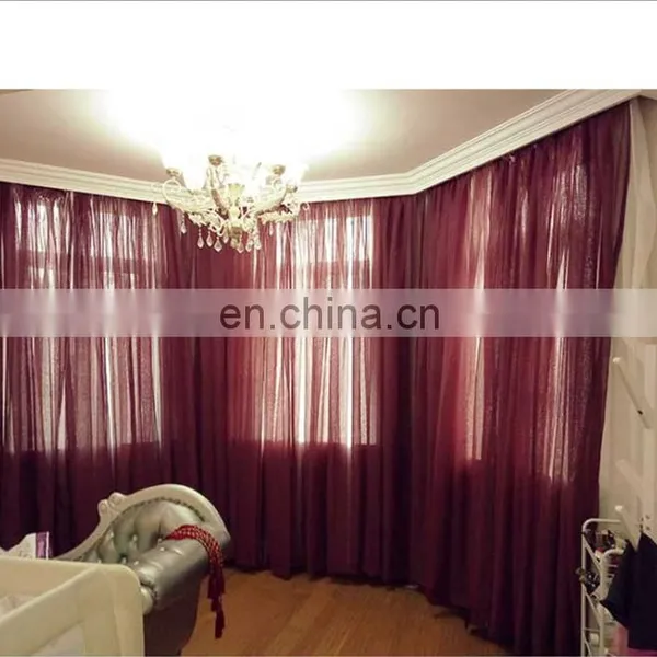 Bedroom,living Room Pure Color Polyester Window Curtain, Fabric Soft With Ten Colors photo-3