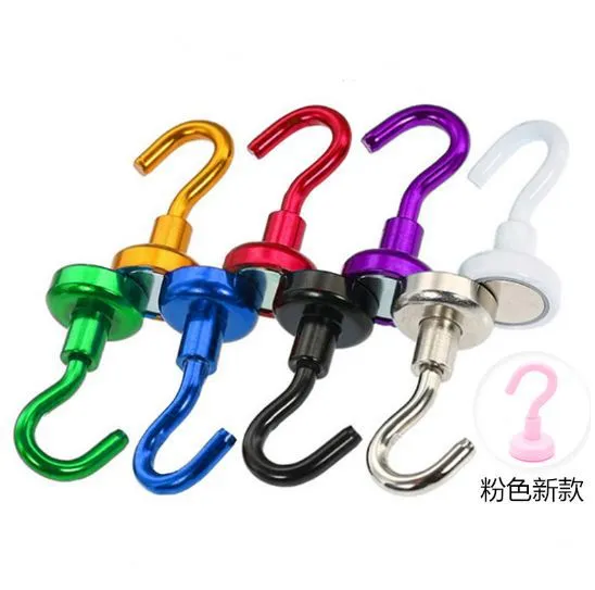 Colorful Strong Heavy Duty Magnet Hook Neodymium Swivel Magnetic Hooks Magnet photo-3