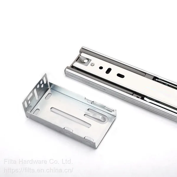 Full Extension 3 Fold Load Bearing Slide Rail Heavy Duty Slides Bottom Mount Ball Bearing Drawer Slide photo-4
