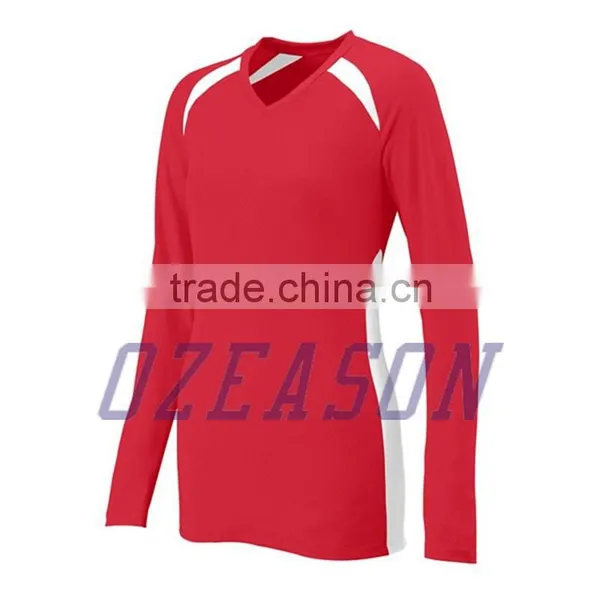 Wholesale Fashion Plain Long Sleeve Volleyball Jerseys for Women Supplier's Choice photo-6