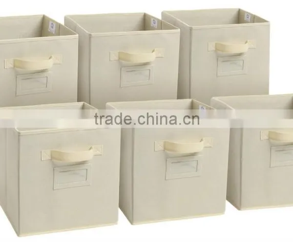 Foldable Fabric Bin, Folding Storage Cube Set of 6